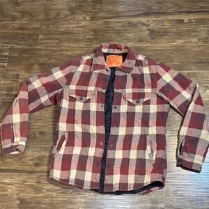 Levi's Red and Tan Plaid Jacket